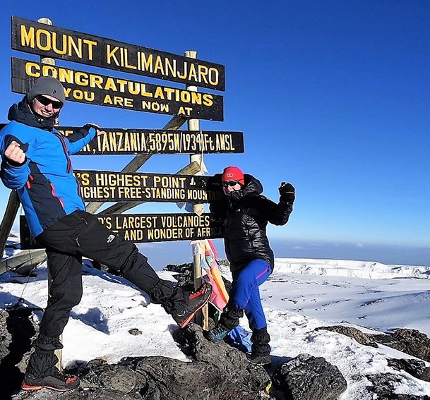 Happy summit kilimanjaro